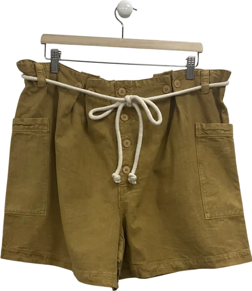 Free People Yellow Coney Beach Shorts UK XL