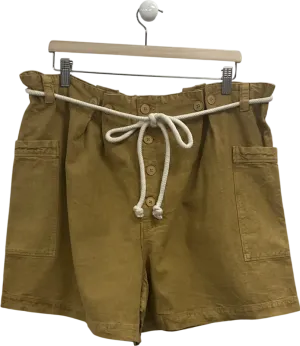 Free People Yellow Coney Beach Shorts UK XL