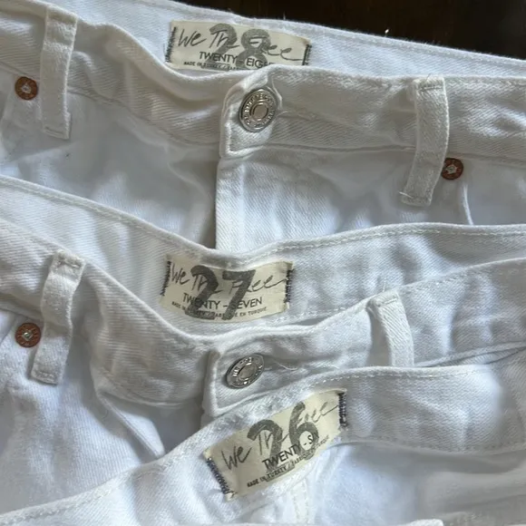 Free PeopleMaggie Mid Rise Frayed Hem Distressed Denim Shorts.