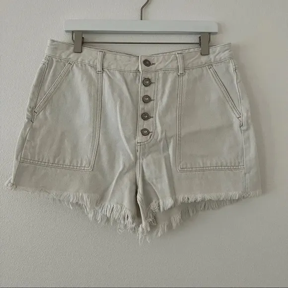 Free People White Jesse Carpenter Shorts