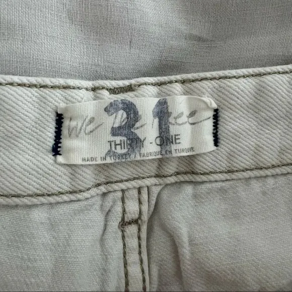 Free People White Jesse Carpenter Shorts