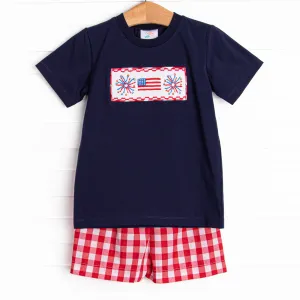 Free to Sparkle Short Set, Navy