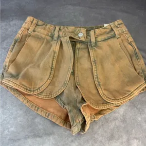 Free People We The Free Prince Street Flap Micro Shorts Size 27 Women's Acid NWT