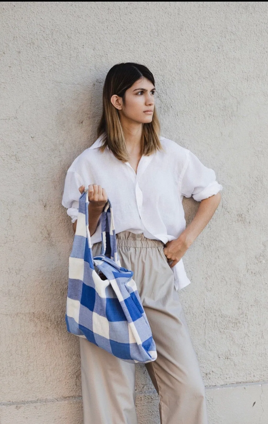 French Cuff Cotton  Crop Pants