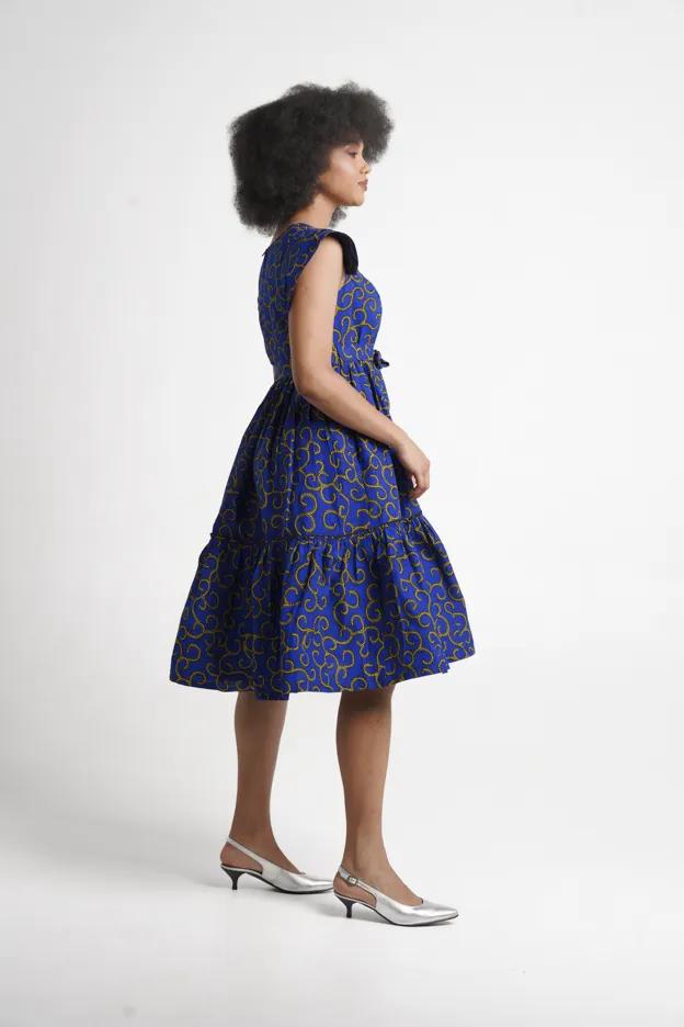 Frida Blue/Yellow Nala Dress