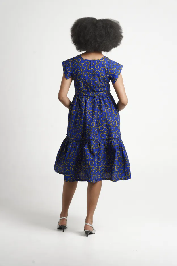 Frida Blue/Yellow Nala Dress