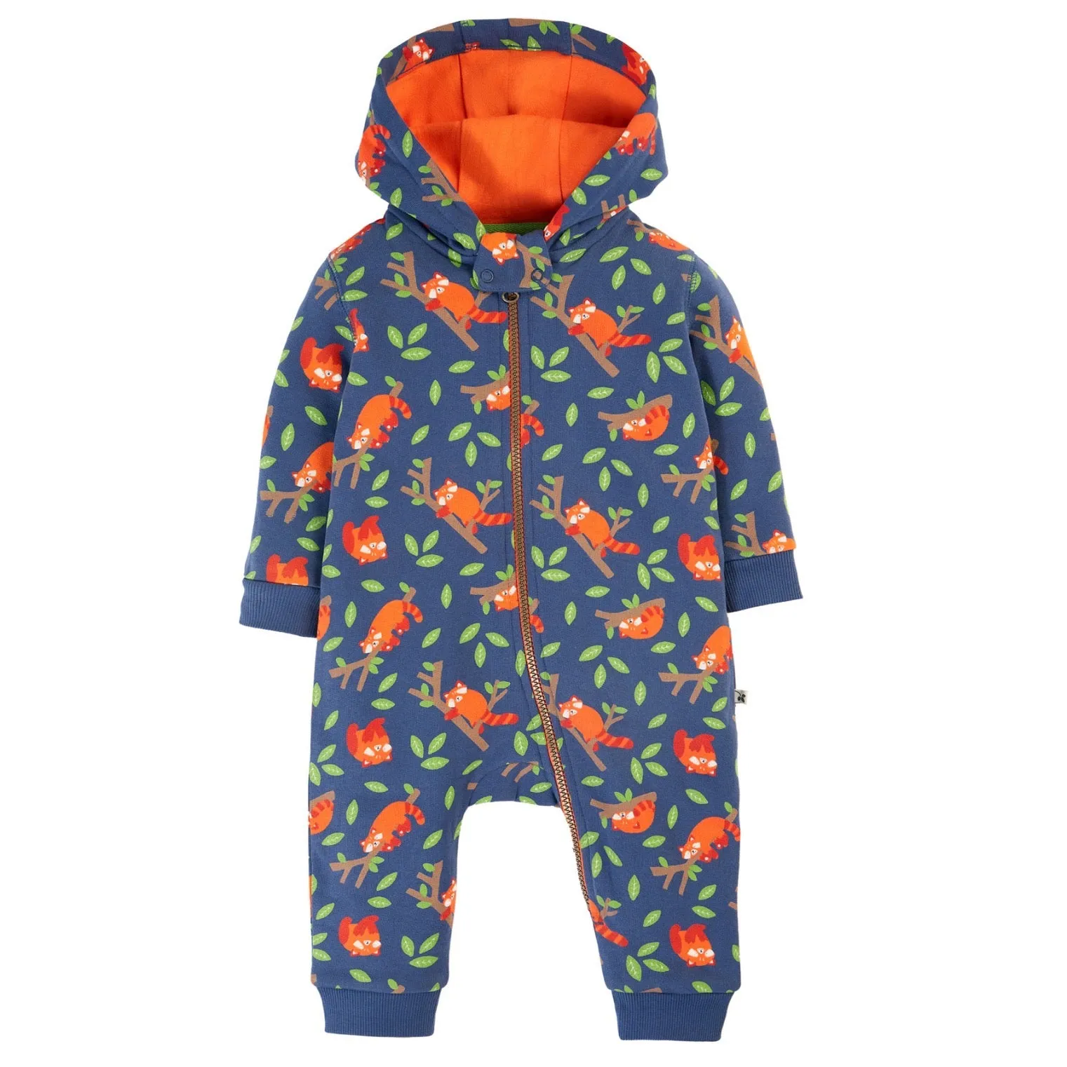 Frugi Infant Snugglesuit Red Panda Pals