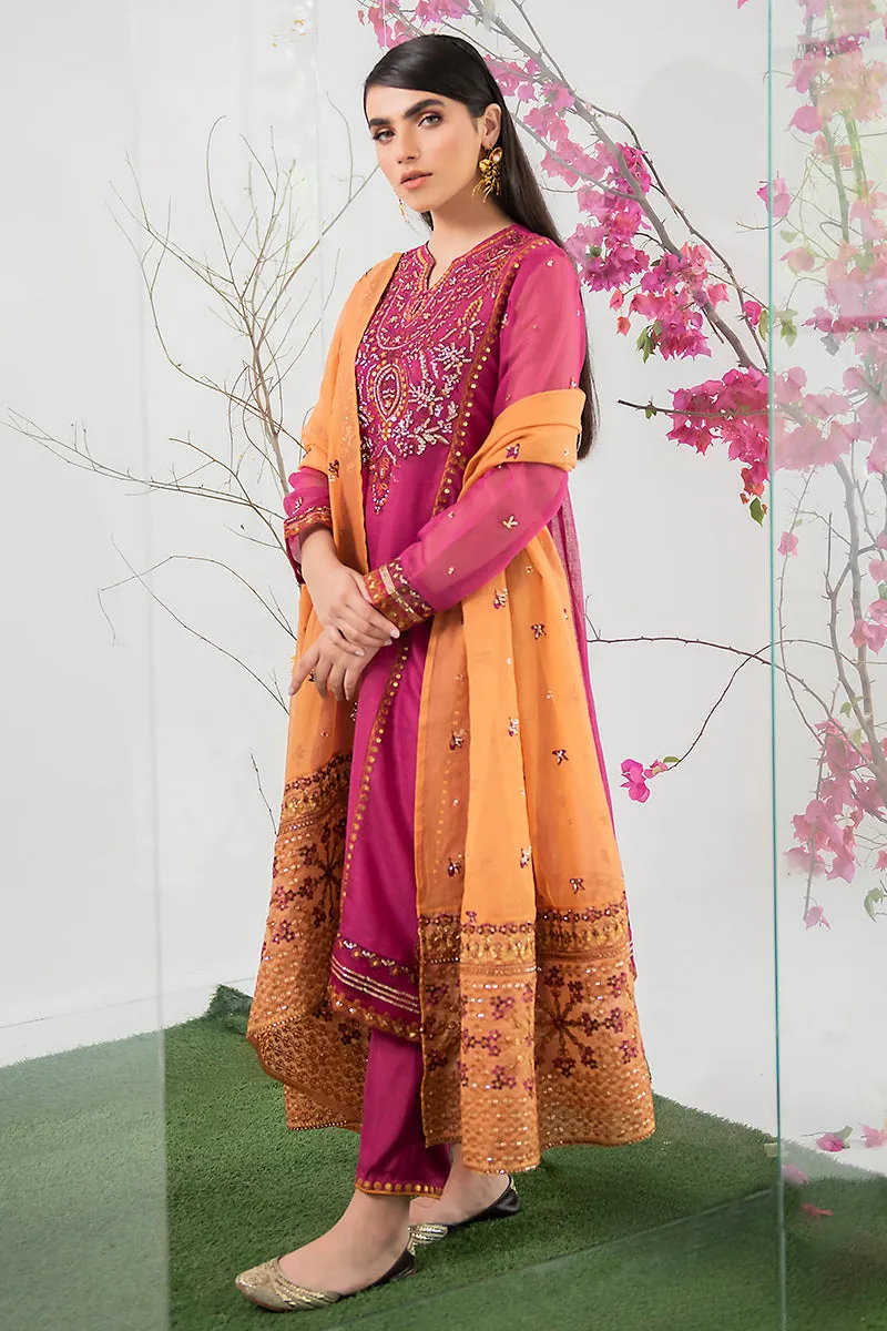 Fuchsia Pink Traditional Pakistani Salwar Kameez Dupatta Salwar Suit