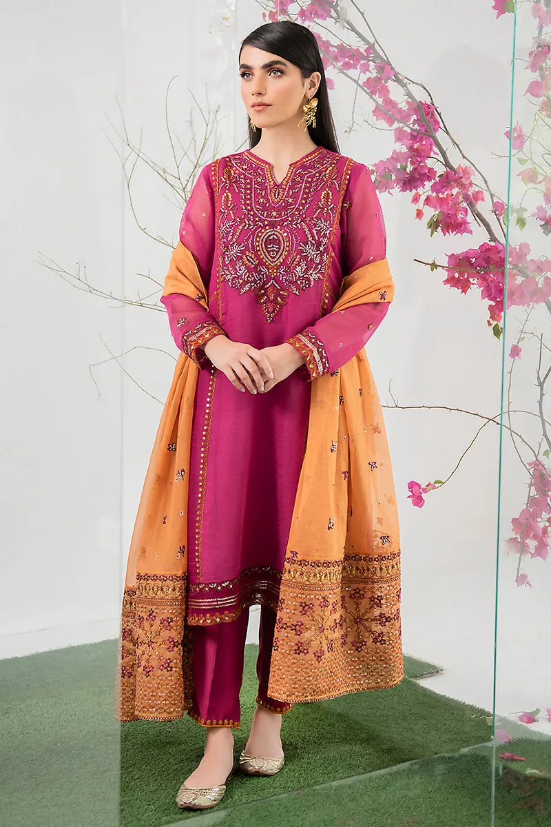 Fuchsia Pink Traditional Pakistani Salwar Kameez Dupatta Salwar Suit