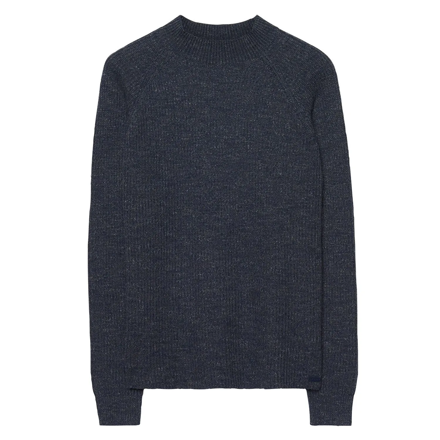 GANT Men's Denim Blue Melange Raglan Rib Crew 85217 Size M $155 NWT