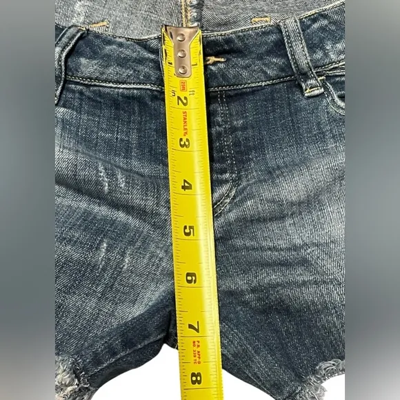 Gas Women’s Jean Shorts Italian Blue Denim Size 30