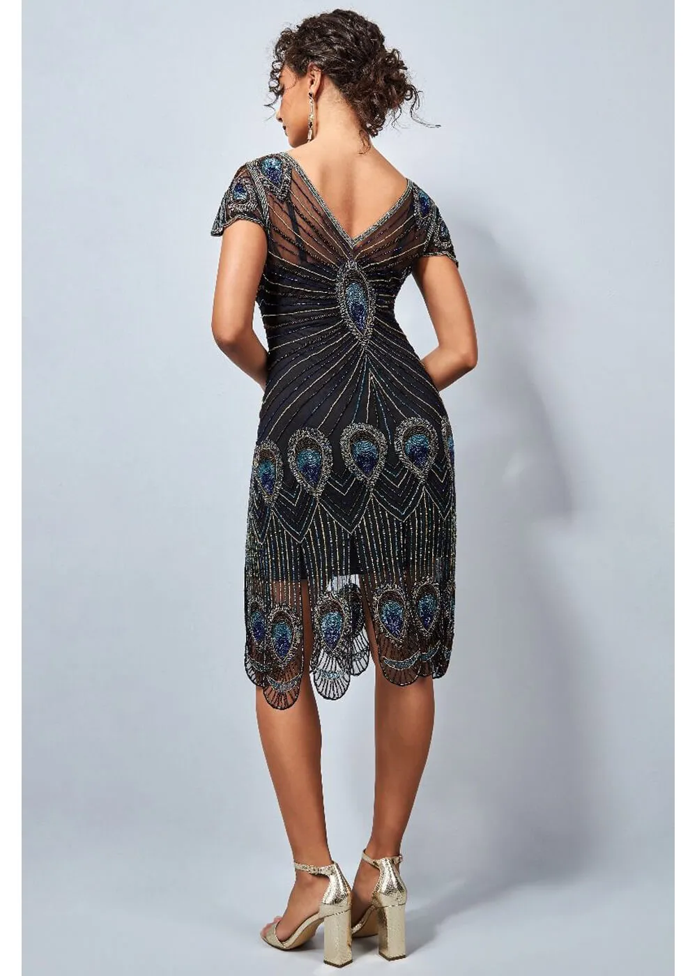 Gatsbylady Amelia Peacock 20's Flapper Dress