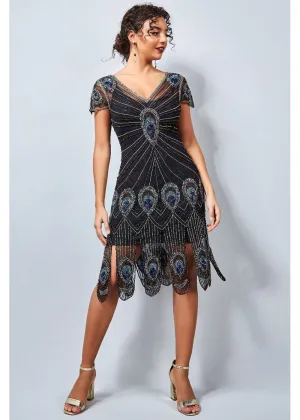 Gatsbylady Amelia Peacock 20's Flapper Dress