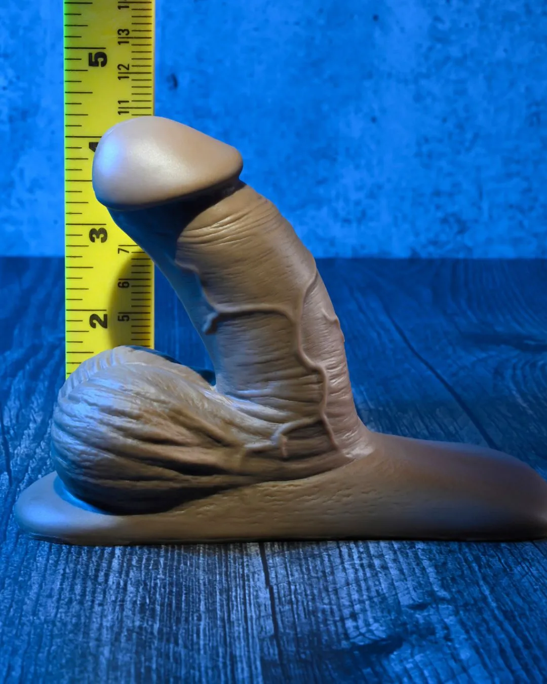 Gender X 4 Inch Ultra Realistic Silicone Packer with Wide Base - Chocolate