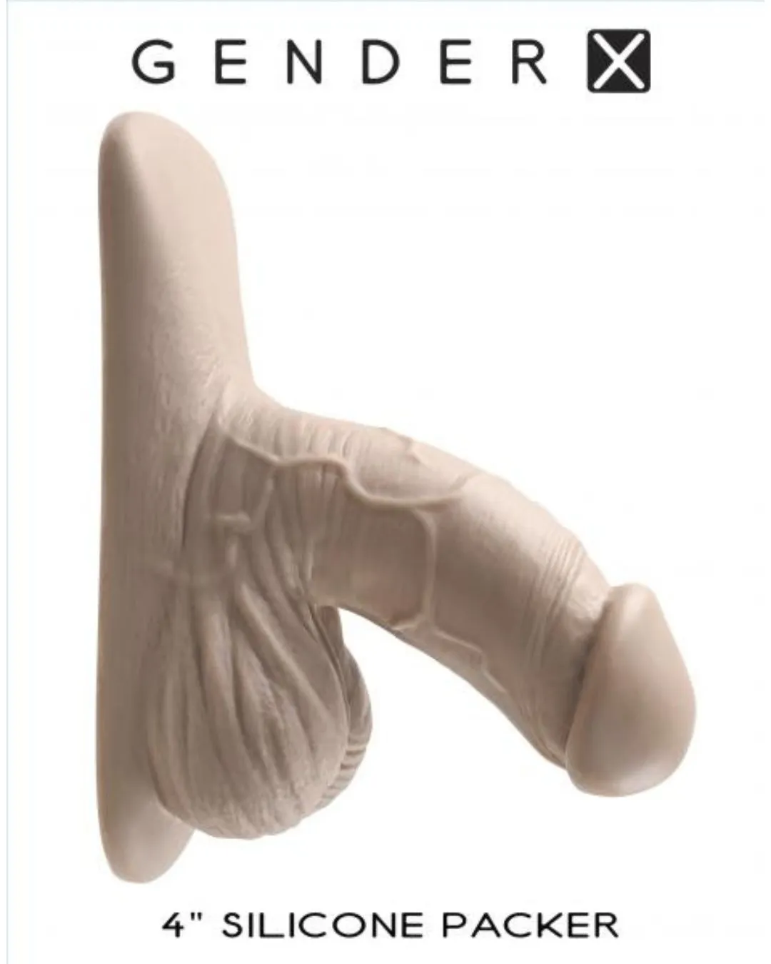 Gender X 4 Inch Ultra Realistic Silicone Packer with Wide Base - Vanilla