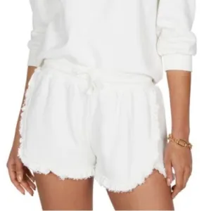 Generation Love Boho Chic Cici Ruffled Shorts White Size Large NEW