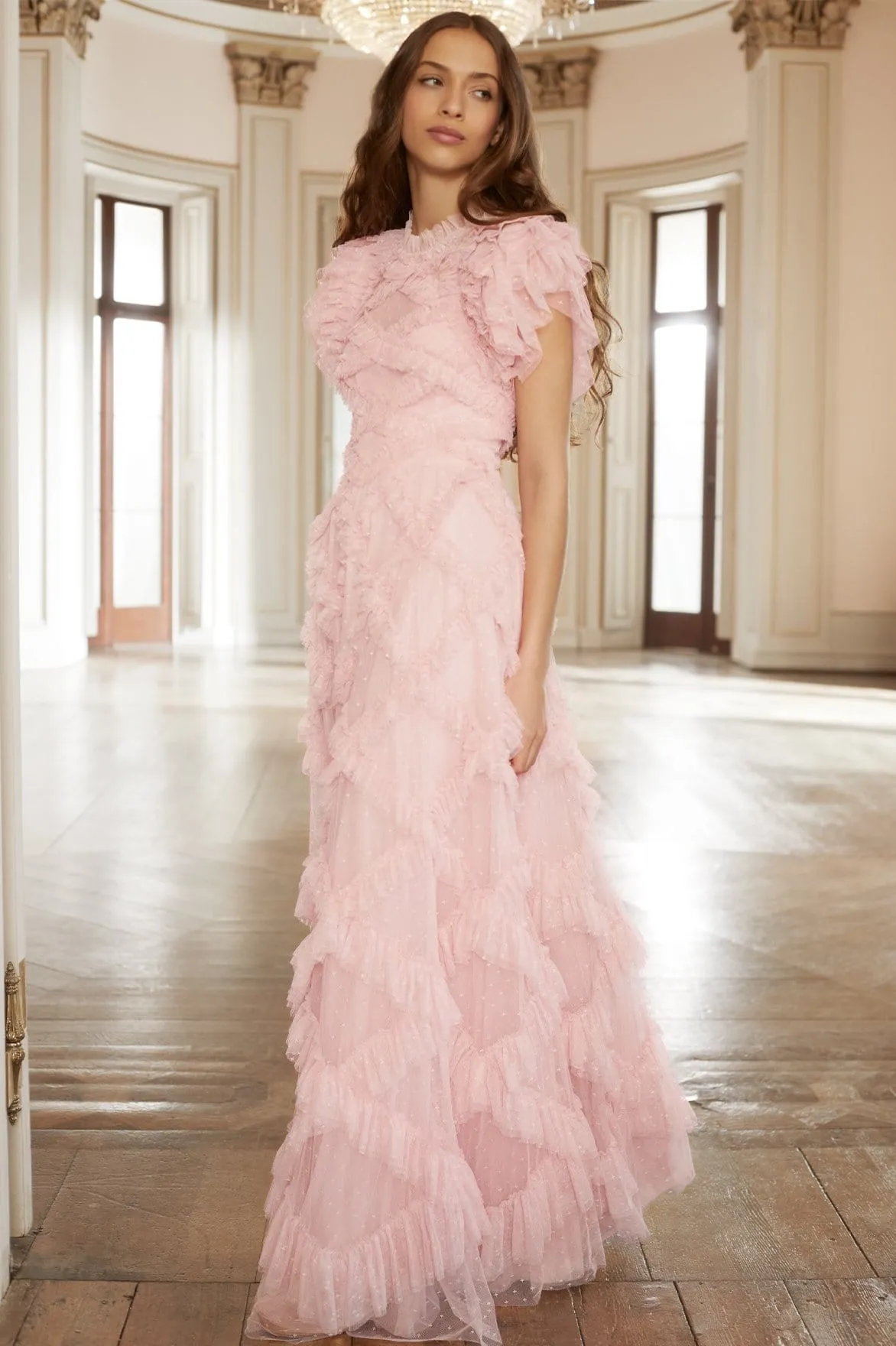 Genevieve Ruffle Gown
