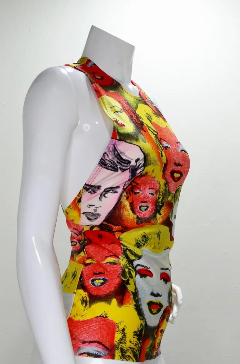 Gianni Versace 1991 Marilyn Monroe & James Dean Pop Art Tank Top