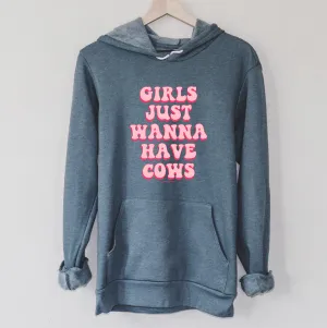 Girls Just Wanna Have Cows Hoodie (S-3XL) Unisex - Multiple Colors!