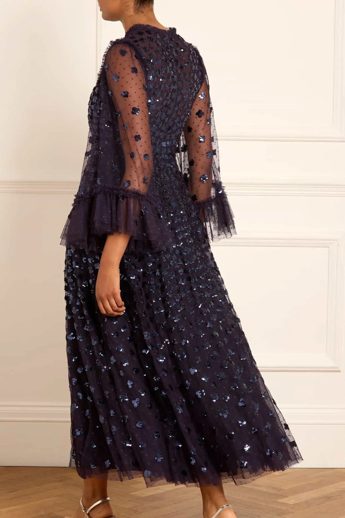 Glisten Long Sleeve Ankle Gown