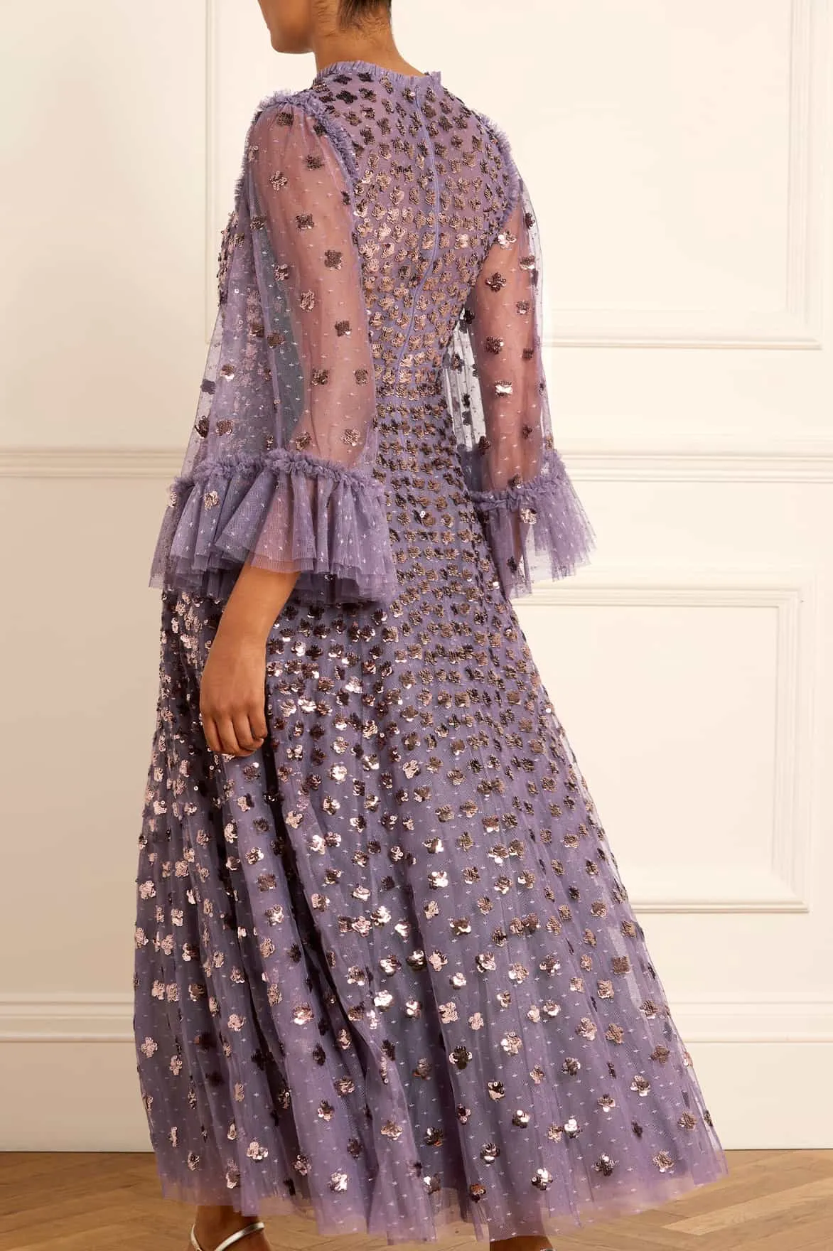 Glisten Long Sleeve Ankle Gown