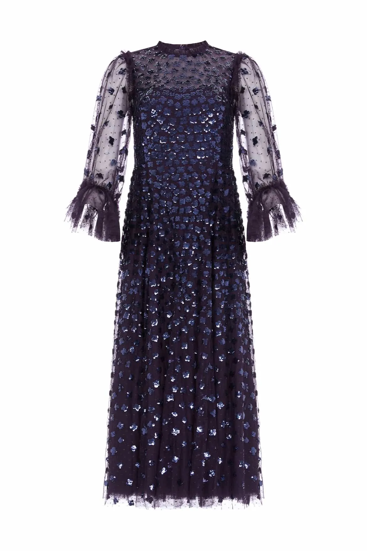 Glisten Long Sleeve Ankle Gown