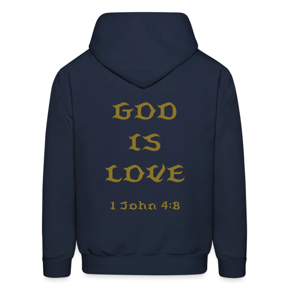 God is Love Gold Letter Hoodie