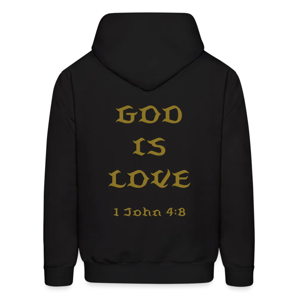 God is Love Gold Letter Hoodie