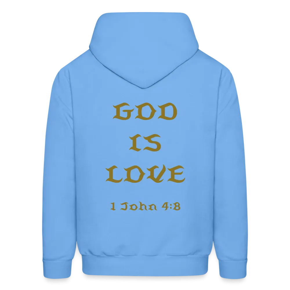 God is Love Gold Letter Hoodie
