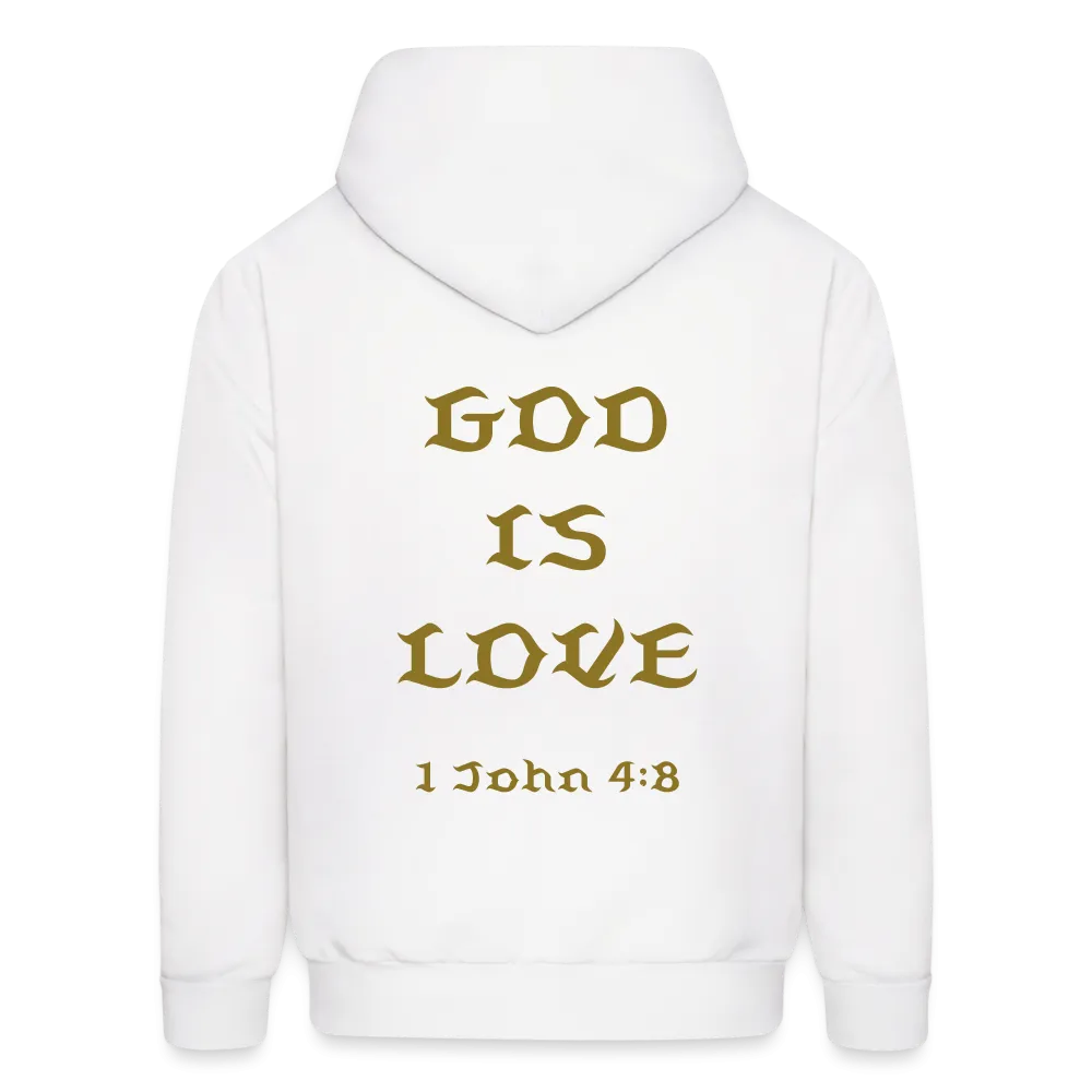 God is Love Gold Letter Hoodie