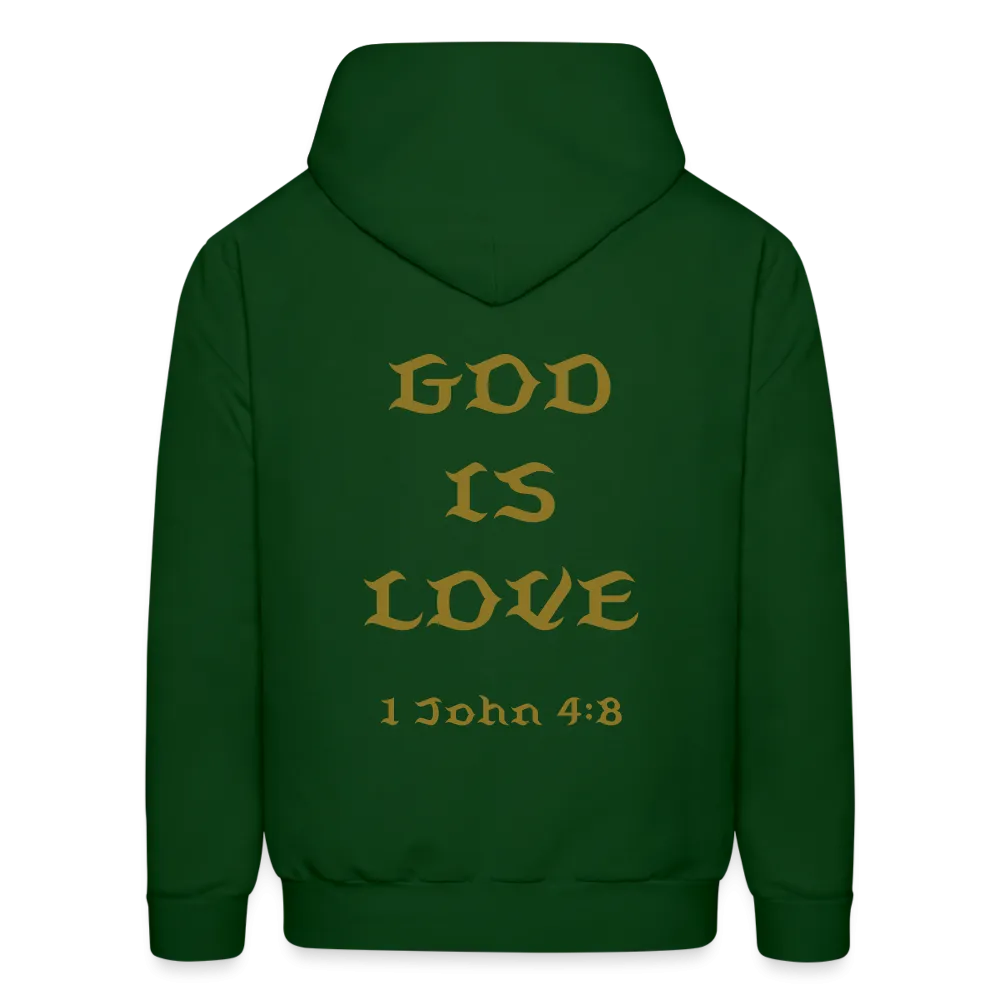 God is Love Gold Letter Hoodie