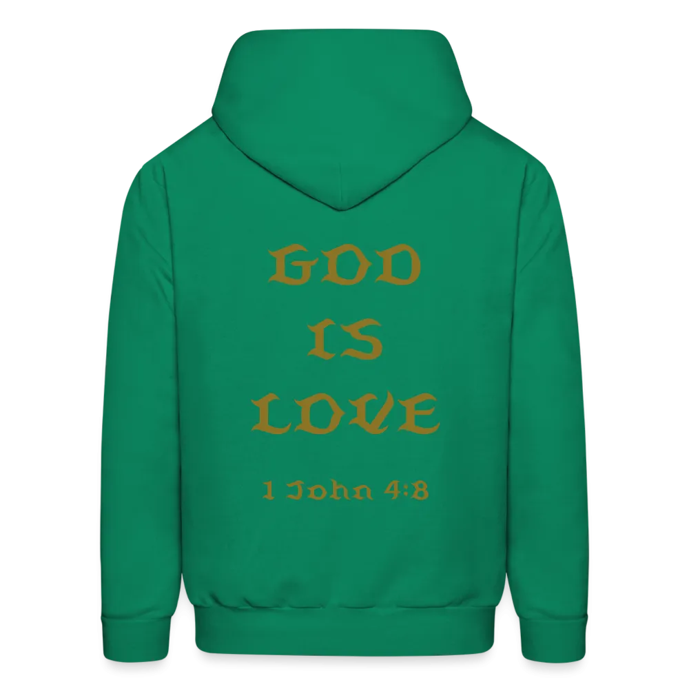 God is Love Gold Letter Hoodie