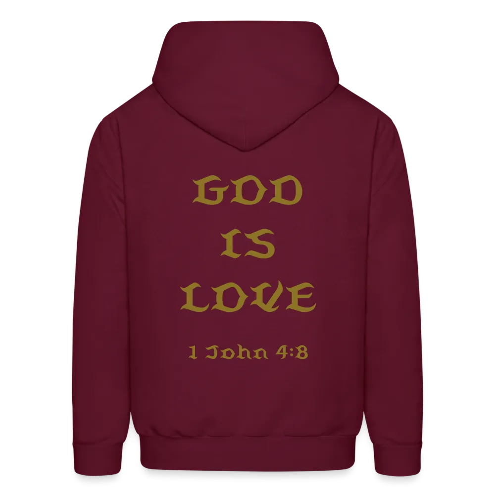 God is Love Gold Letter Hoodie