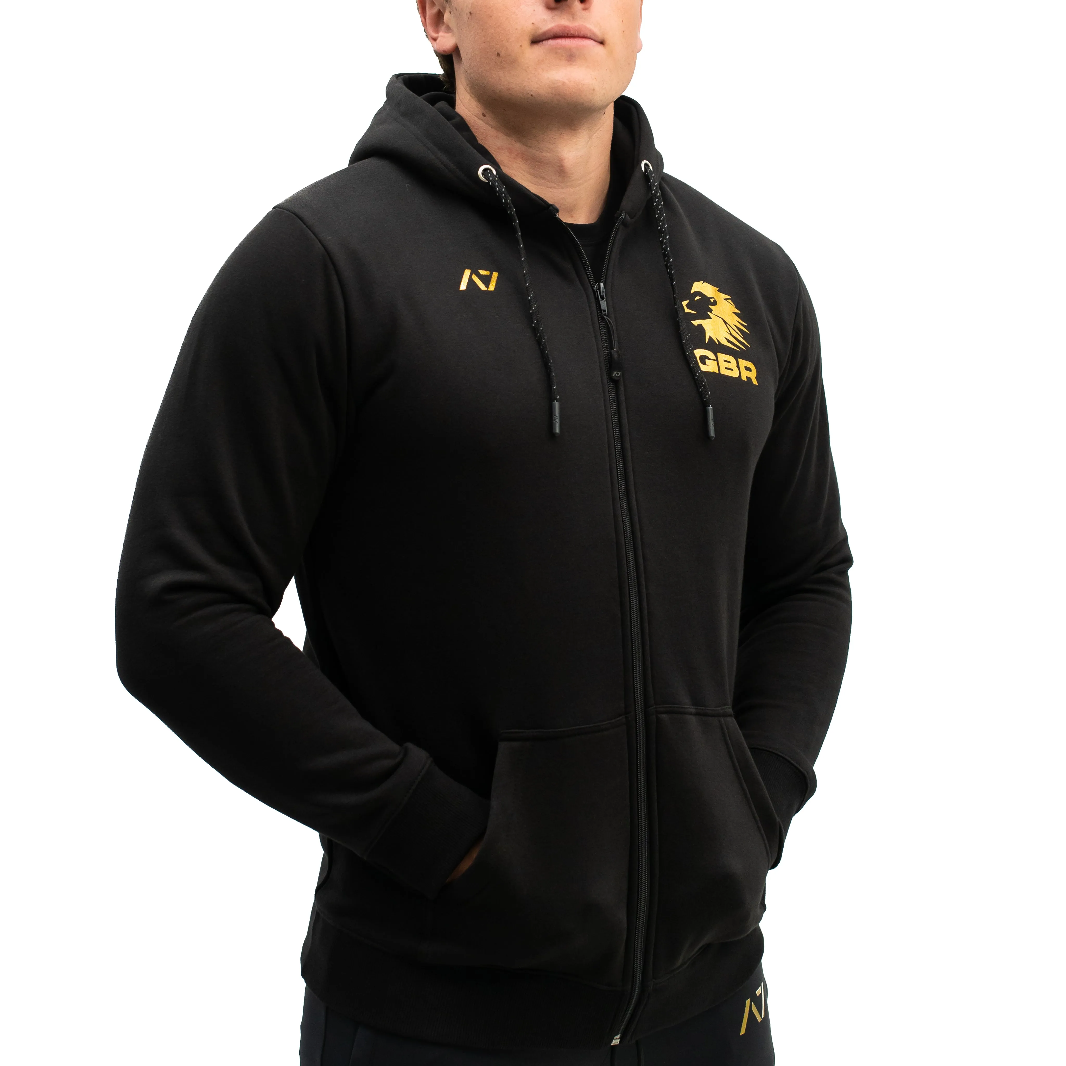 Gold Britannia Zip Up Jacket