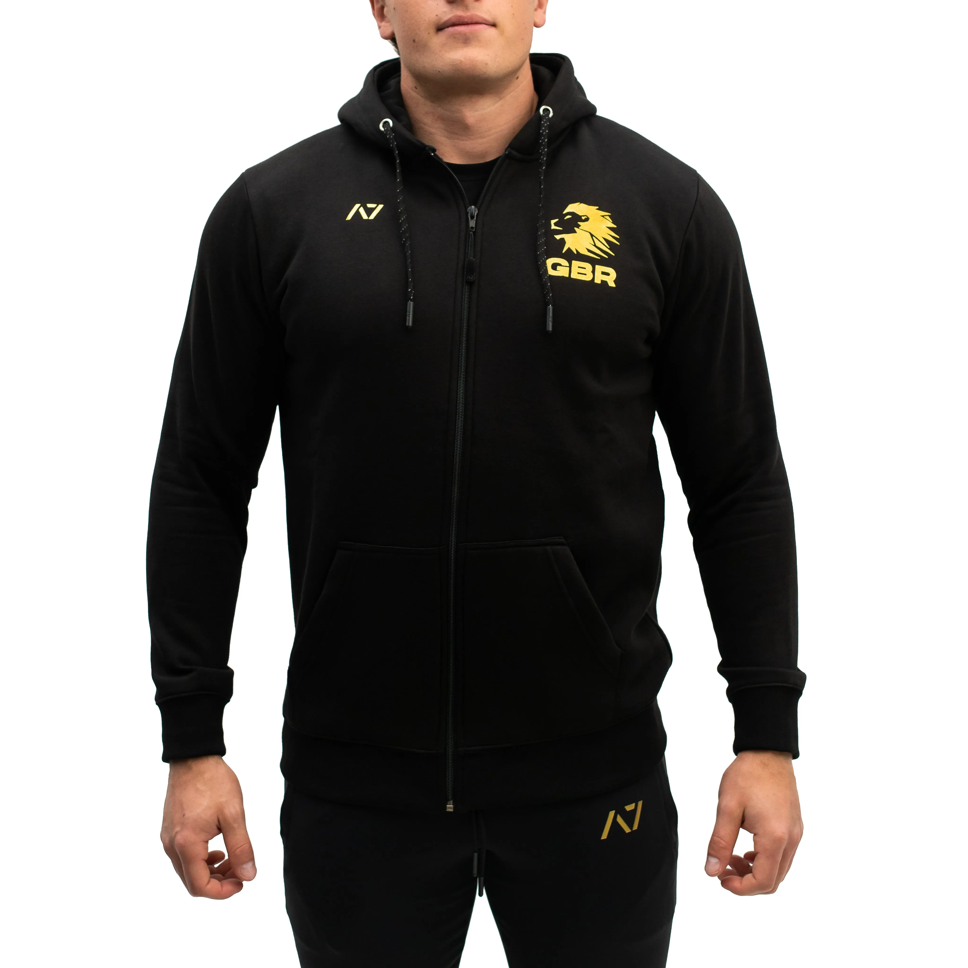 Gold Britannia Zip Up Jacket