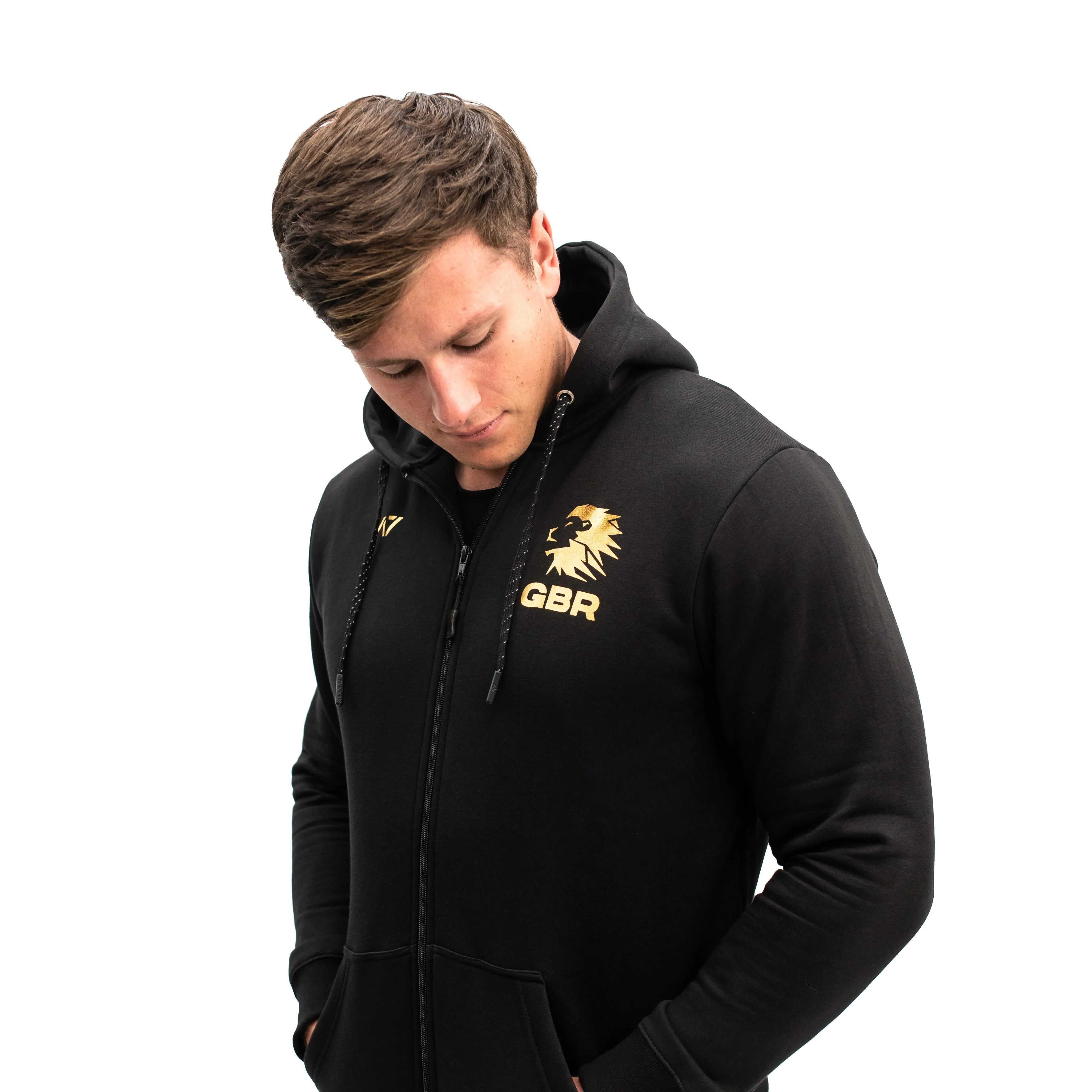 Gold Britannia Zip Up Jacket