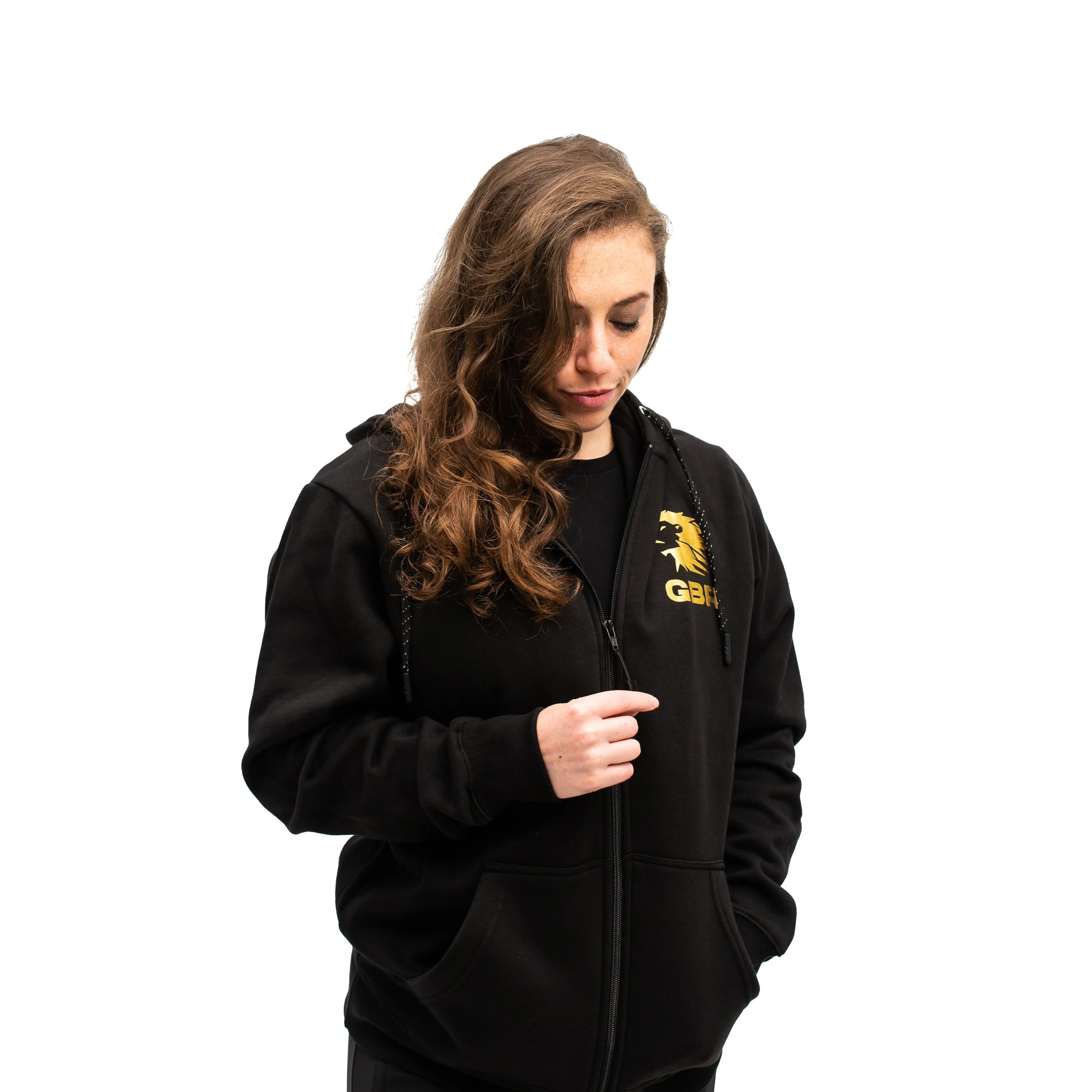 Gold Britannia Zip Up Jacket