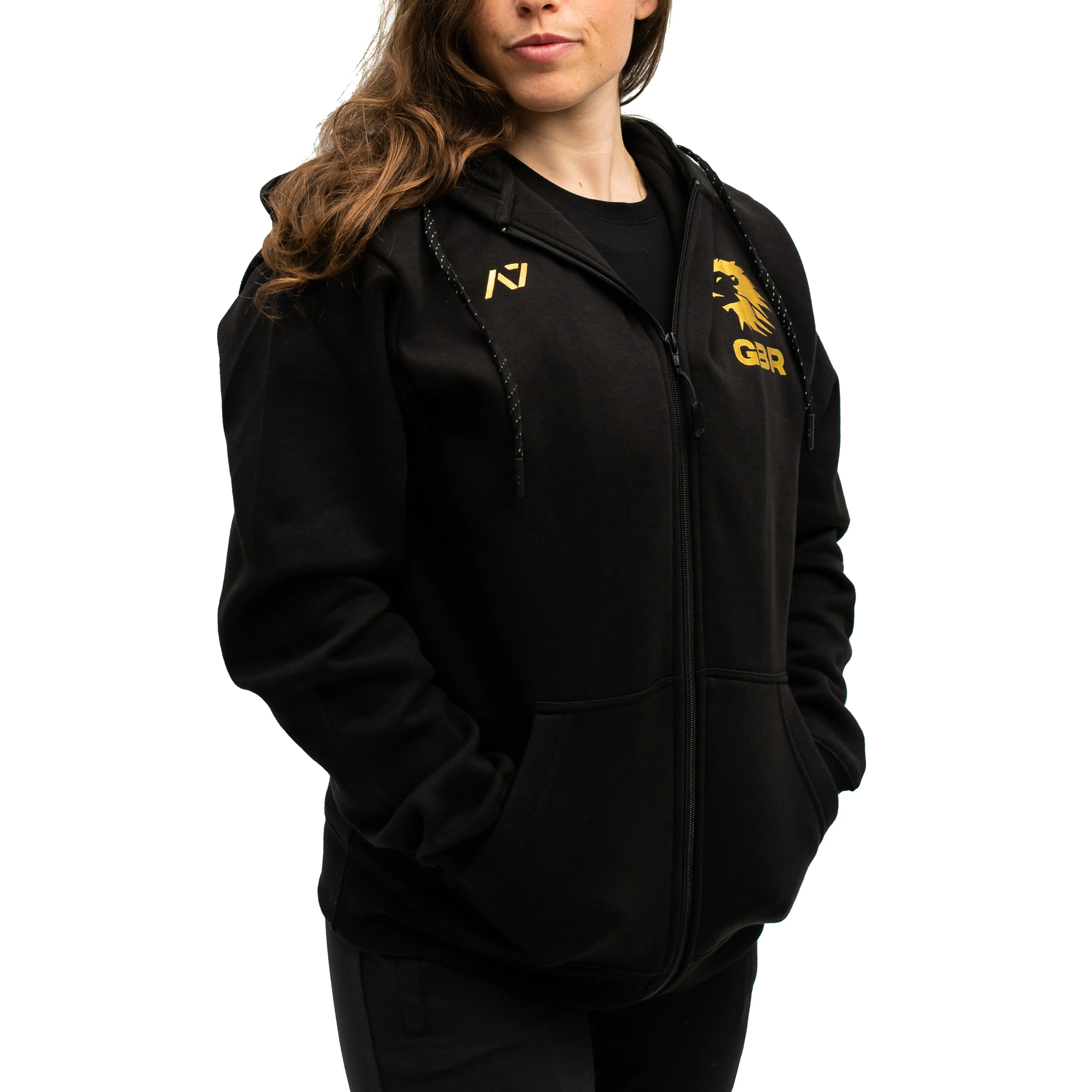 Gold Britannia Zip Up Jacket