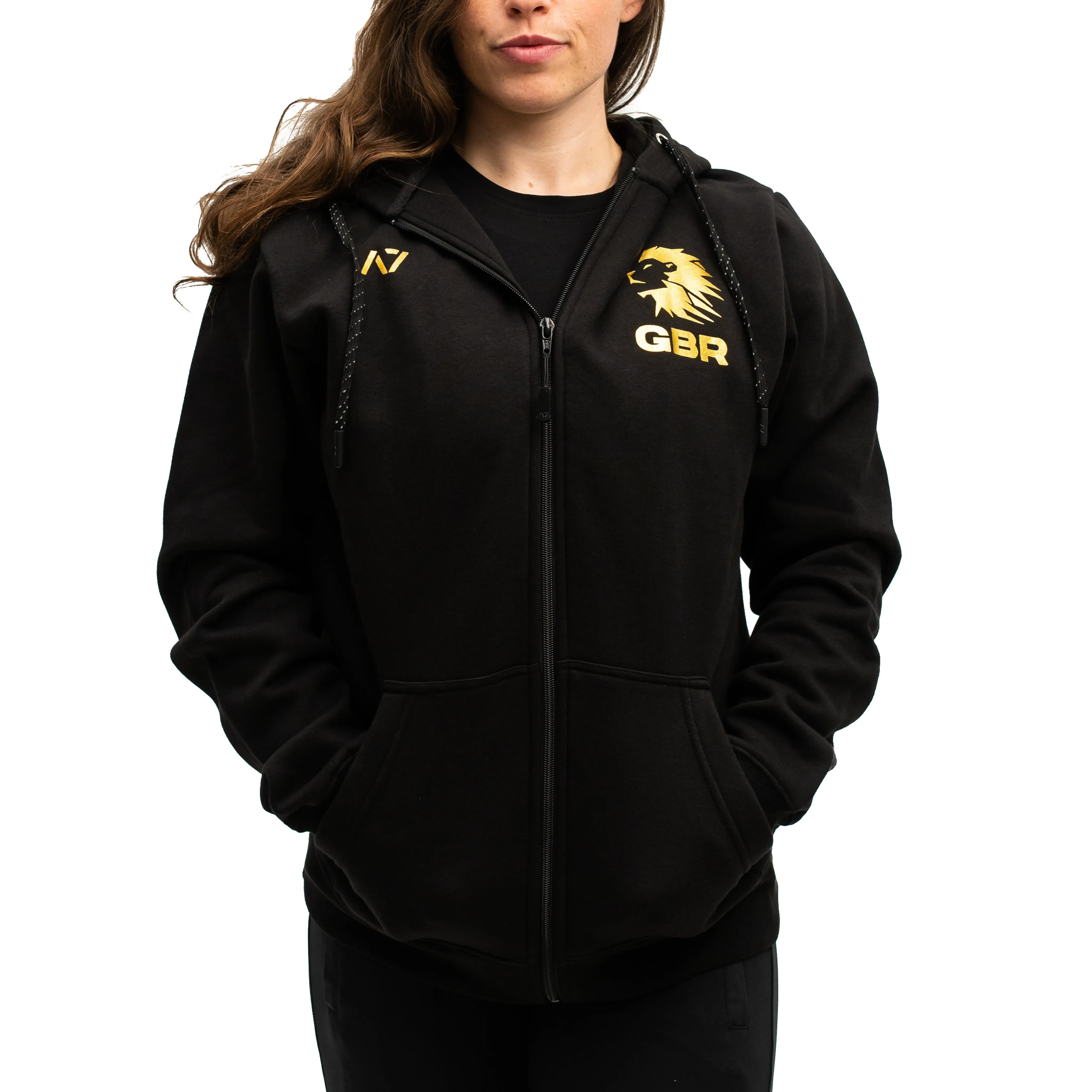 Gold Britannia Zip Up Jacket