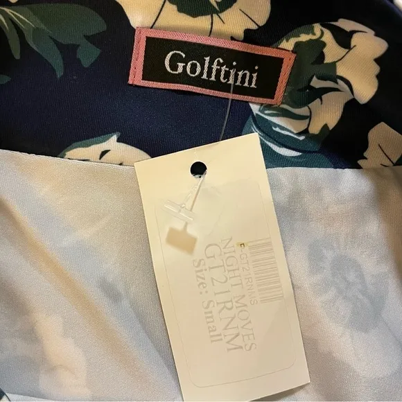 Golftini Night Moves Floral Print Golf Skort Navy Size Small NWT