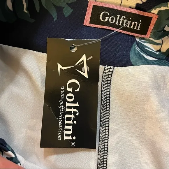 Golftini Night Moves Floral Print Golf Skort Navy Size Small NWT