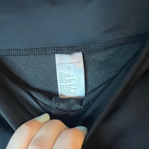 GOOD AMERICAN COMPRESSION SWIM SHORTS/ BIKE SHORTS NWT BLACK 2 (Medium) $95