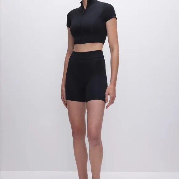 GOOD AMERICAN COMPRESSION SWIM SHORTS/ BIKE SHORTS NWT BLACK 2 (Medium) $95