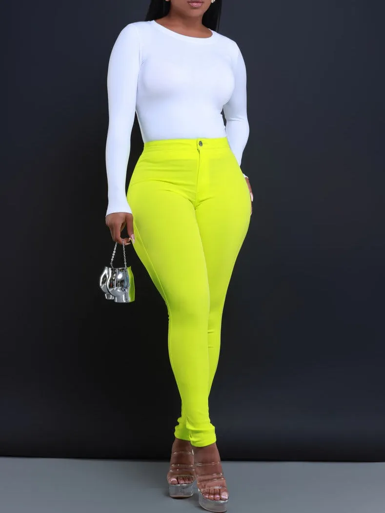 GP2100P-High Waist Stretch Pants (4 PCS)
