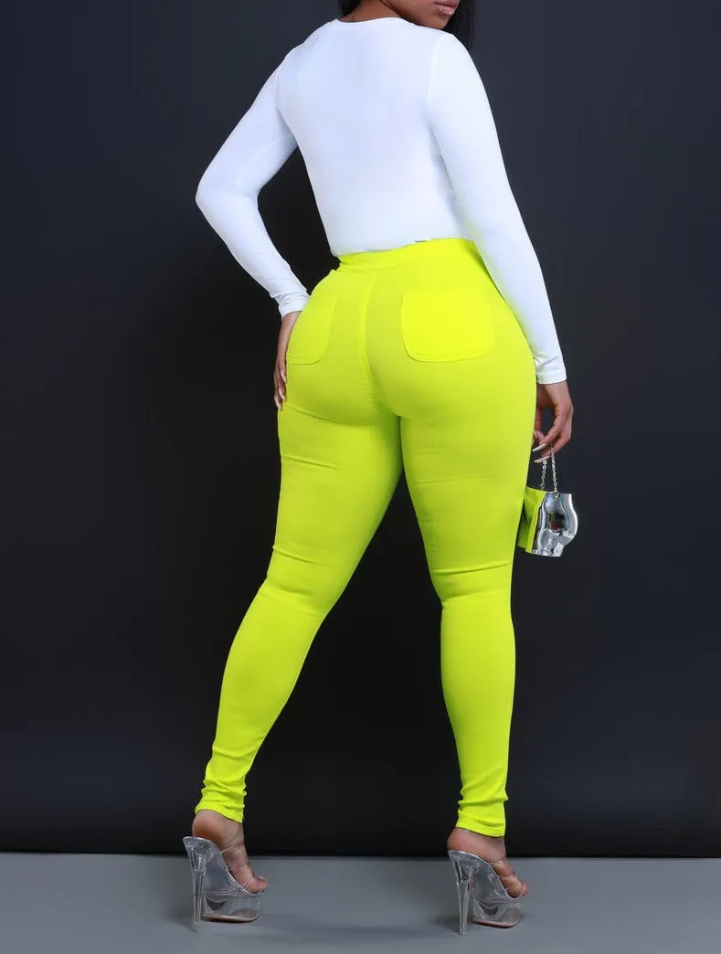 GP2100P-High Waist Stretch Pants (4 PCS)