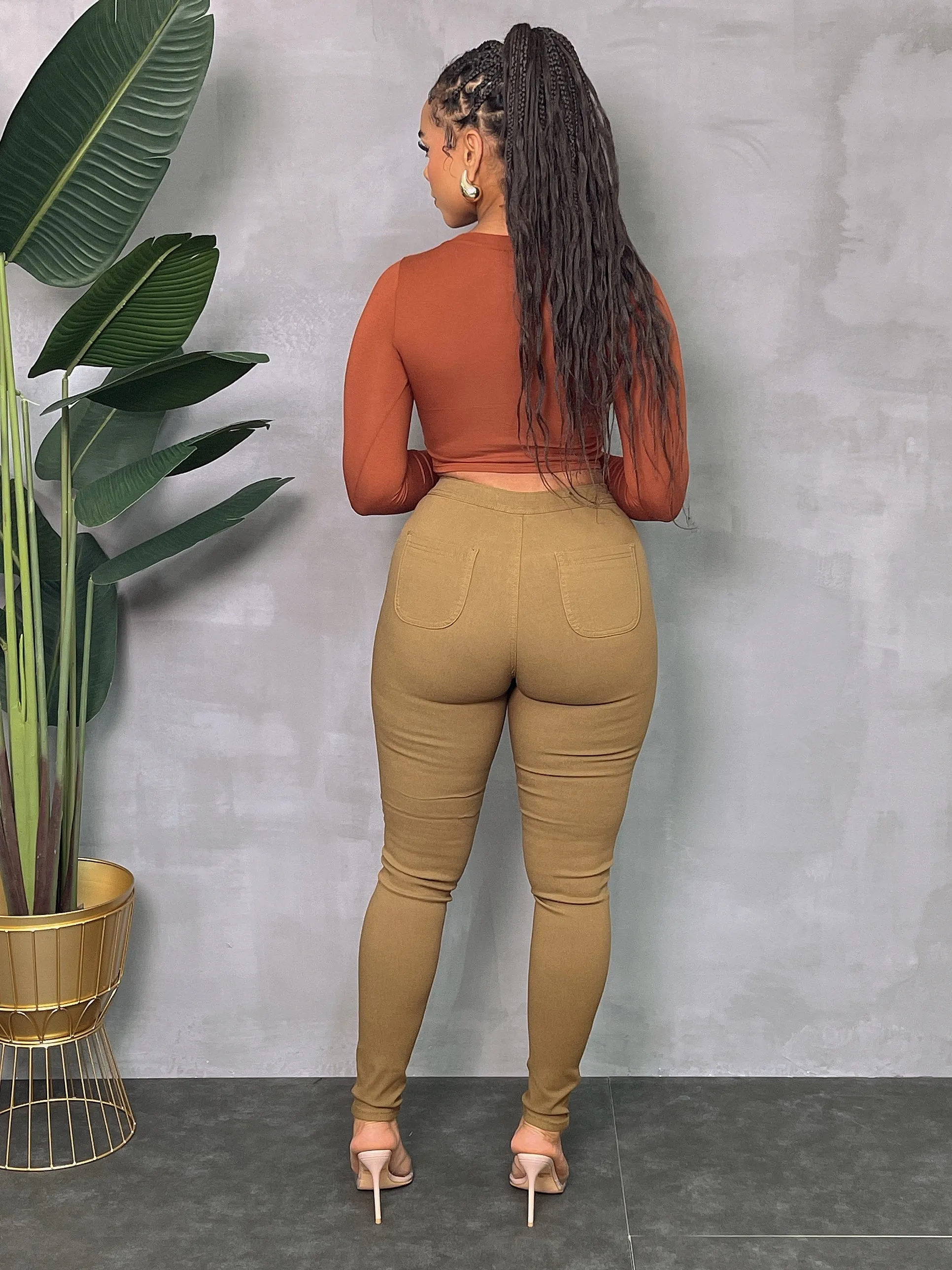 GP2100P-High Waist Stretch Pants (4 PCS)