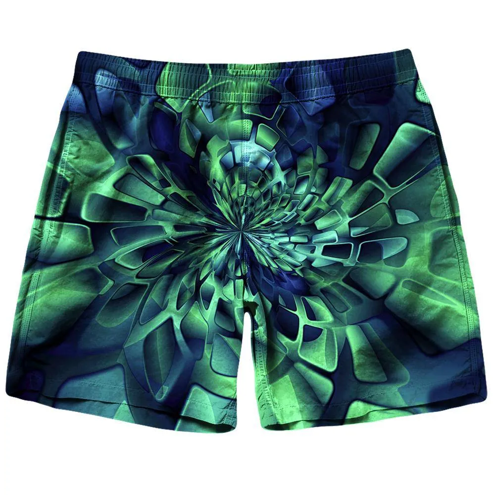 Green Fractal Shorts