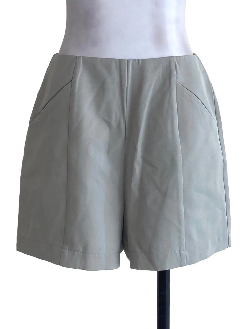 Green Plain Shorts