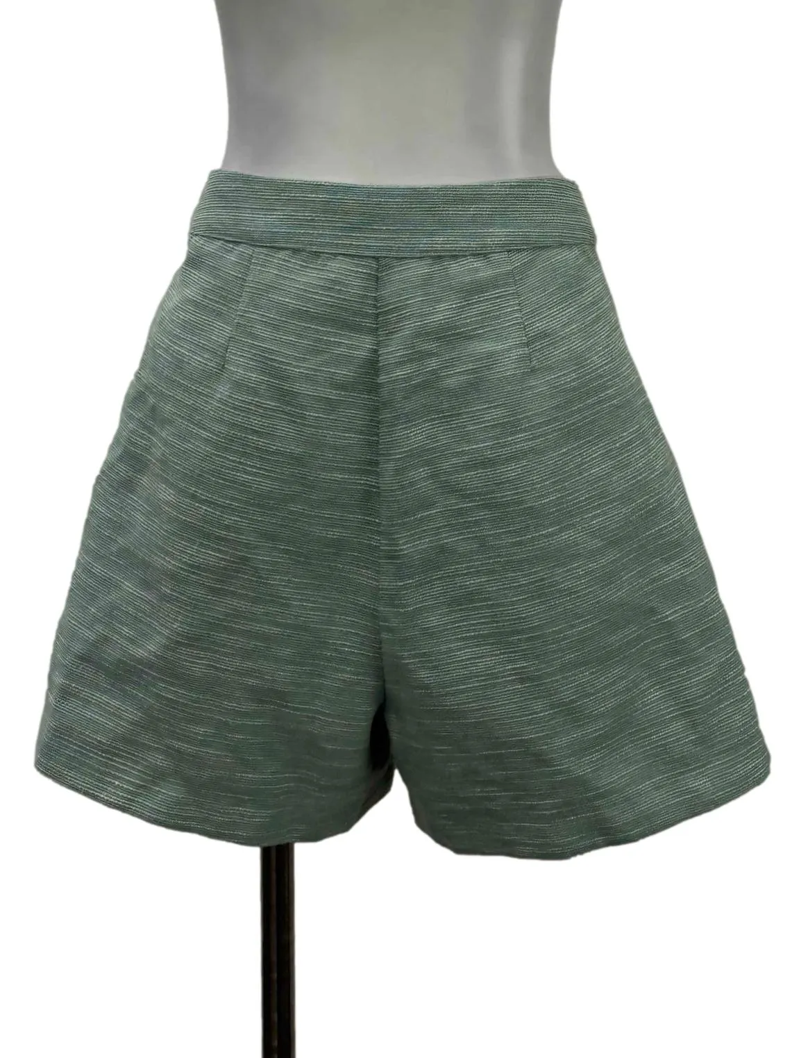Green Tweed Shorts