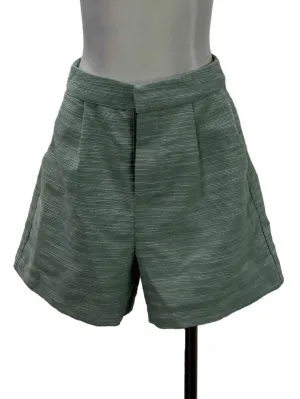 Green Tweed Shorts